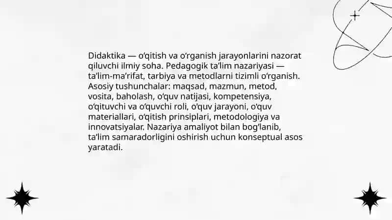 Didaktika - pedagogik taʼlim nazariyasi 3