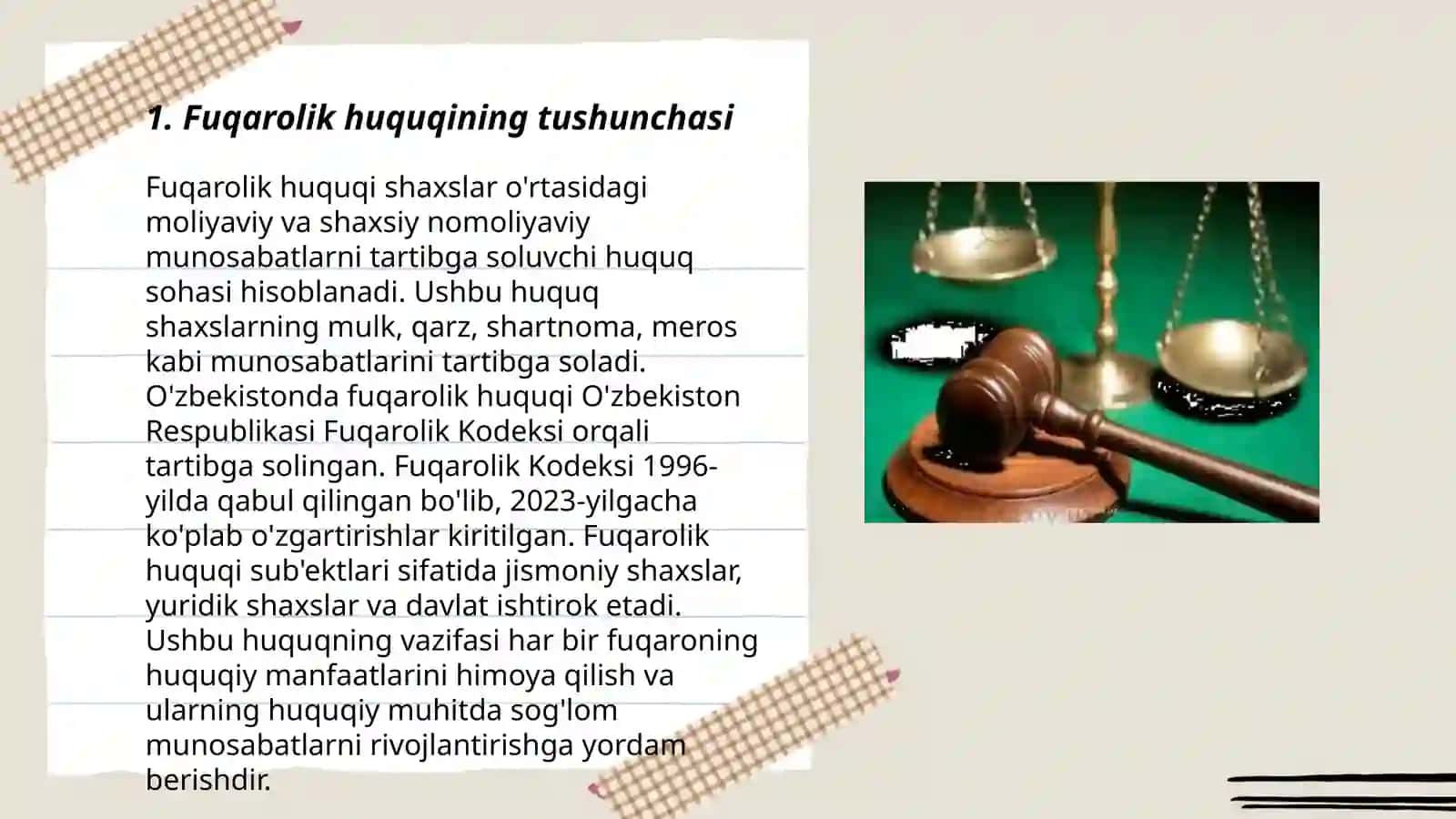 Fuqarolik huquqining umumiy qoidalari 3