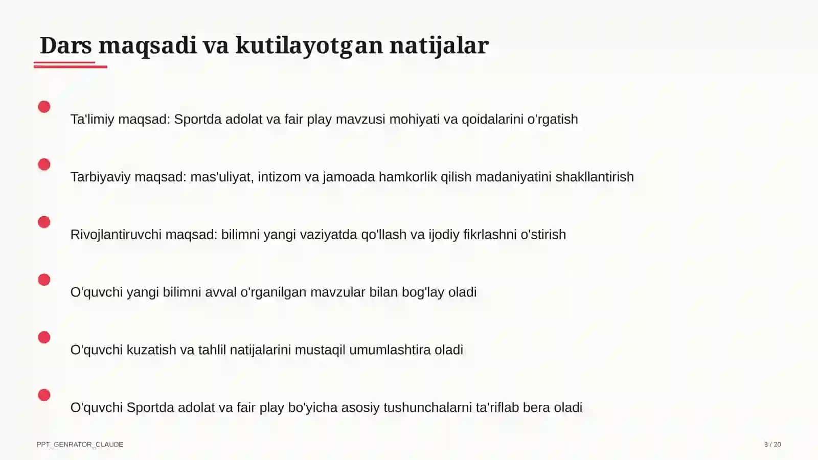 Sportda adolat va fair play (10-sinf) 3