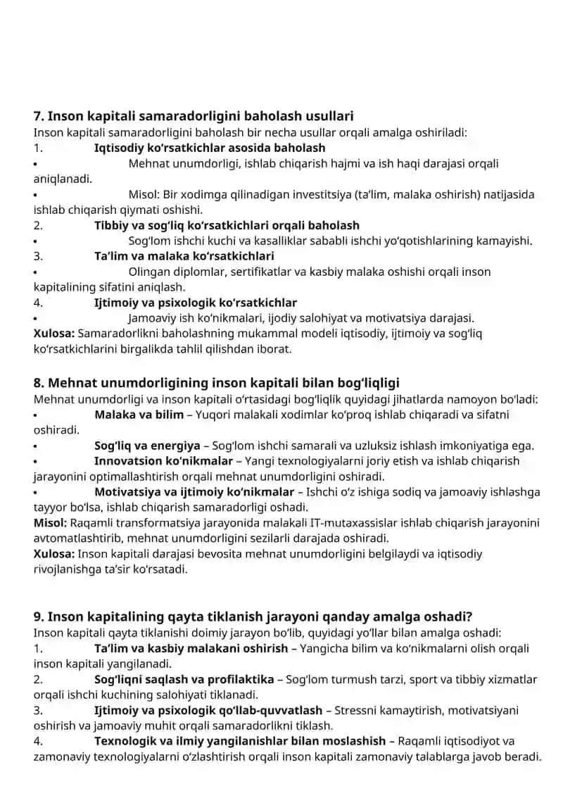 Inson kapitali va inson resurslari o'rtasidagi farqlar 3
