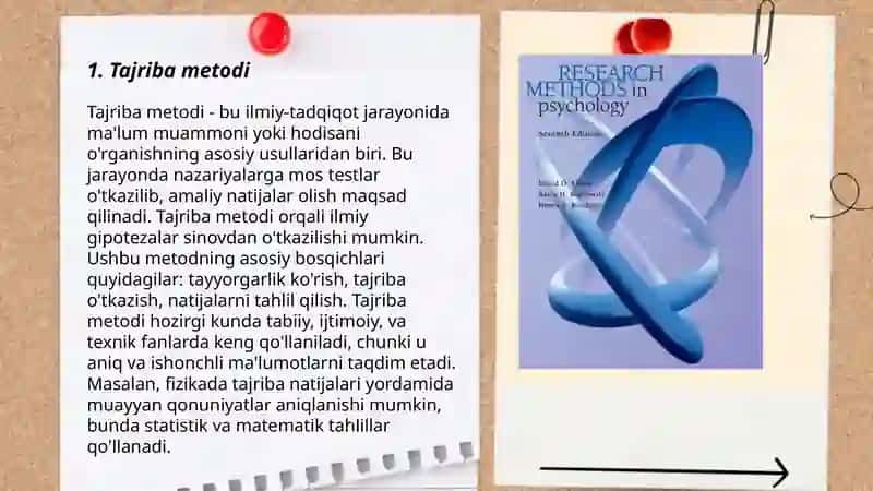 Psixologiya fanining tadqiqot metodlari 3