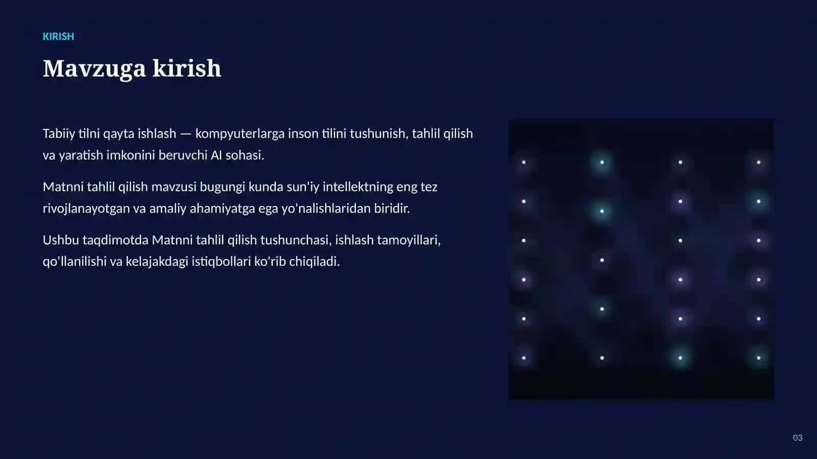 Tabiiy tilni qayta ishlash 3