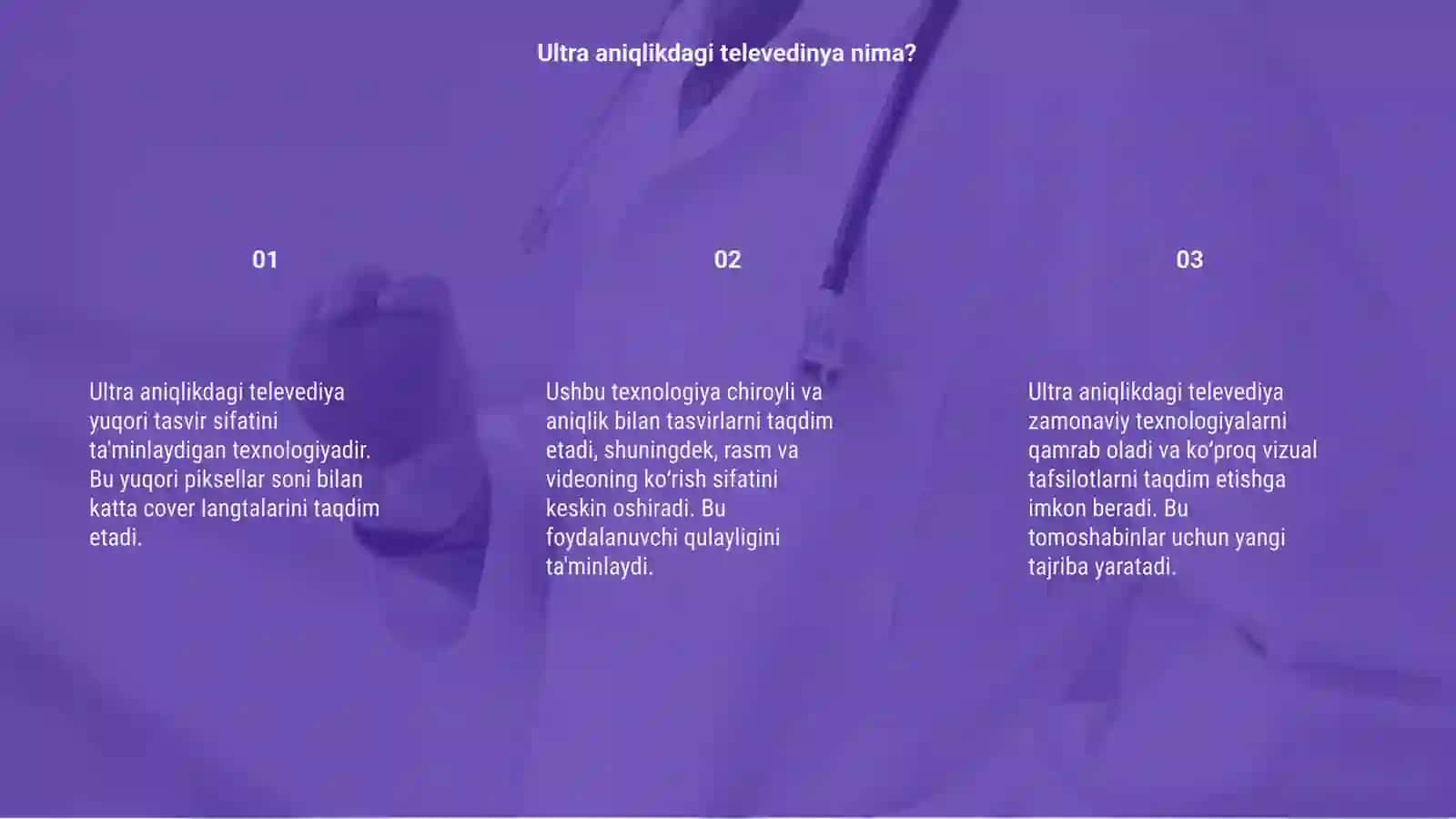 Ultra aniqlikdagi televedinya 3