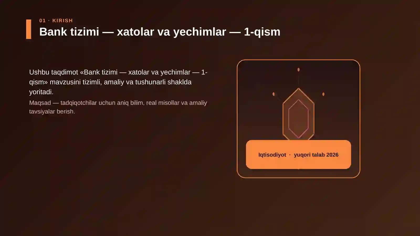 Bank tizimi — xatolar va yechimlar — 1-qism 3