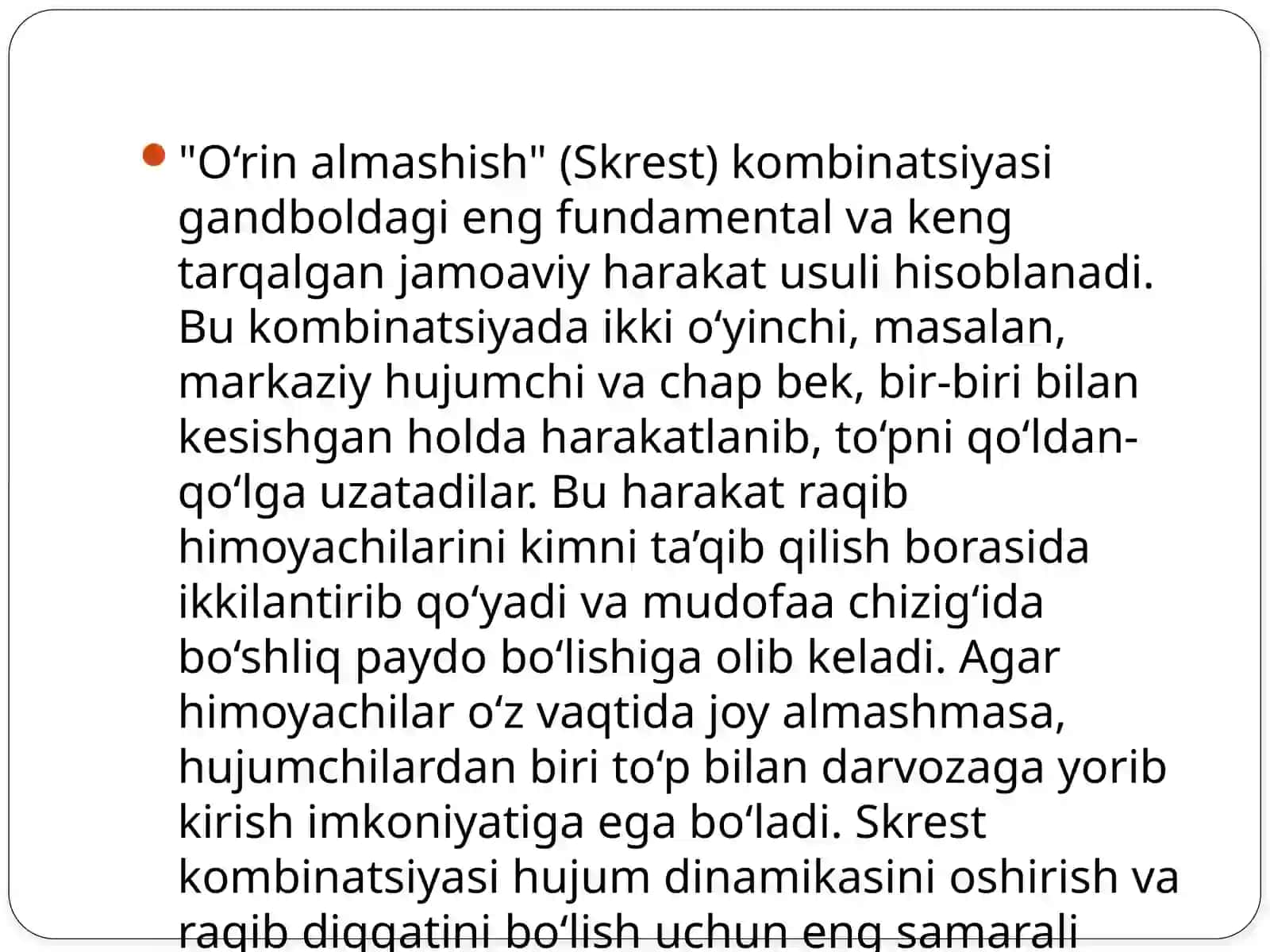 GANDBOL O'YIN KAMBINATSIYASI 3
