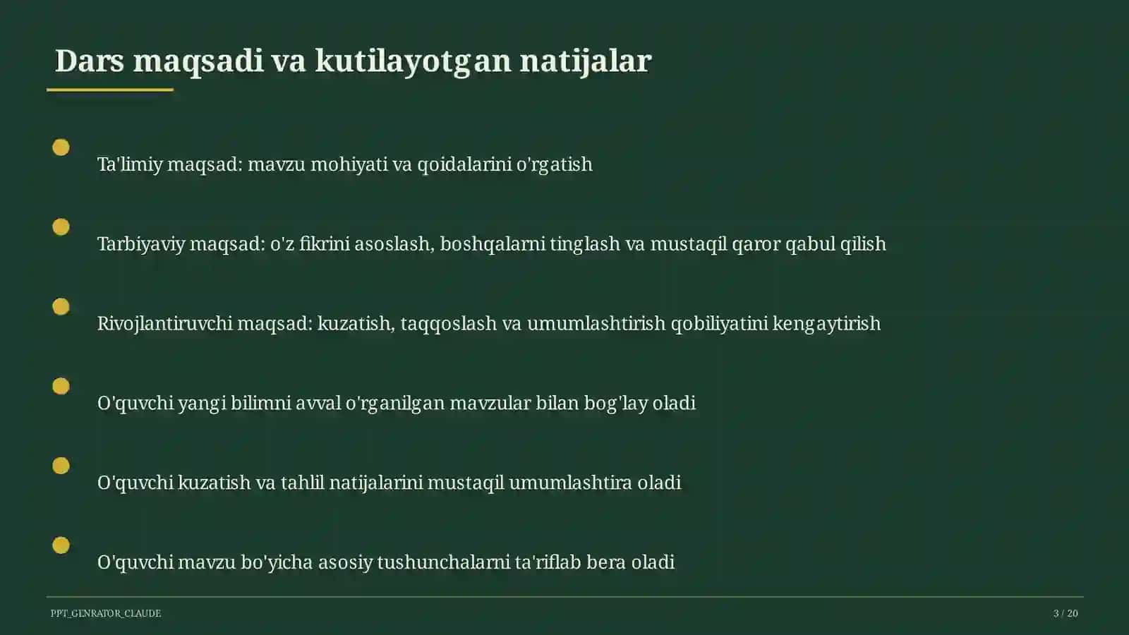 Otlarda son, egalik va kelishik (6-sinf) 3