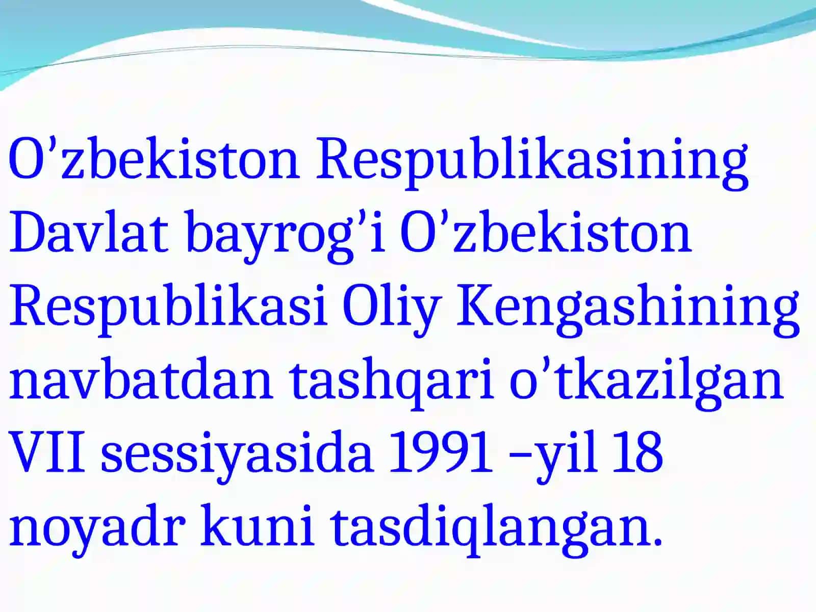 O’zbekiston Respublikasining Davlat bayrog’i 3