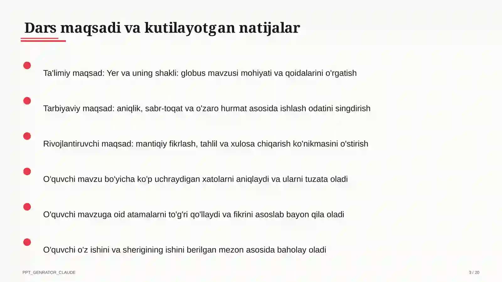 Yer va uning shakli: globus (3-sinf) 3