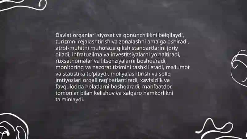Barqaror turizmda asosiy manfaatdor tomonlar va ularning roli 3