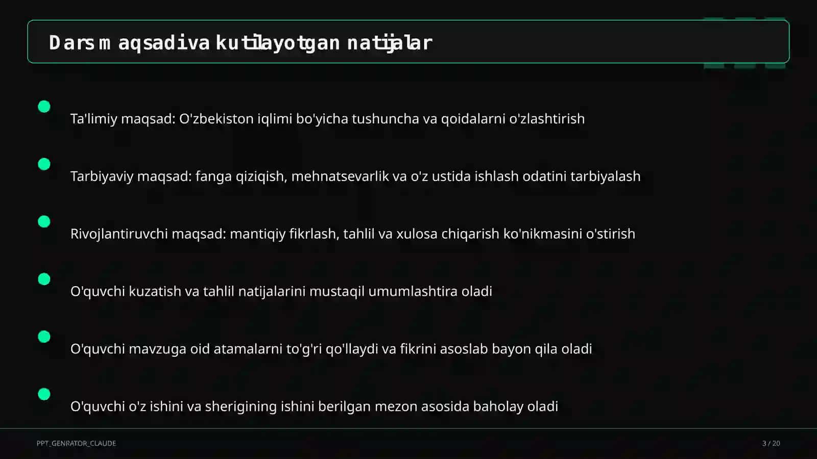 O'zbekiston iqlimi (8-sinf) 3