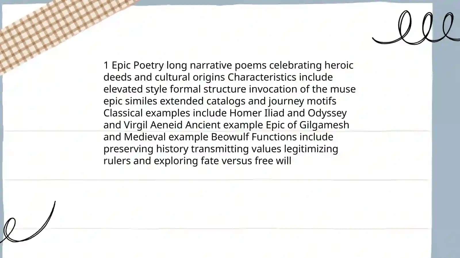 Literature:Genres Explored 3