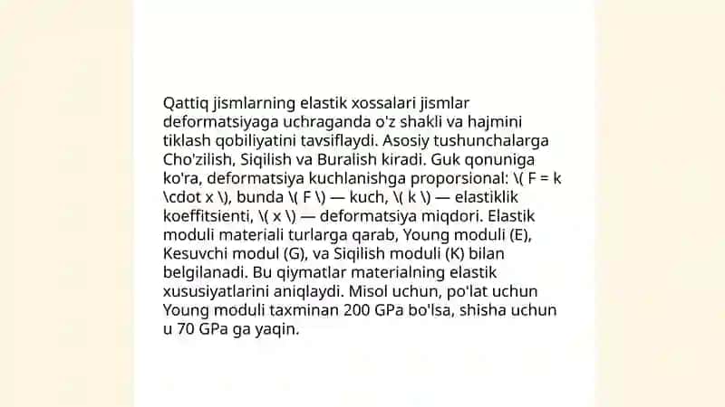 Qattiq jismlarning elastik xossalari 3