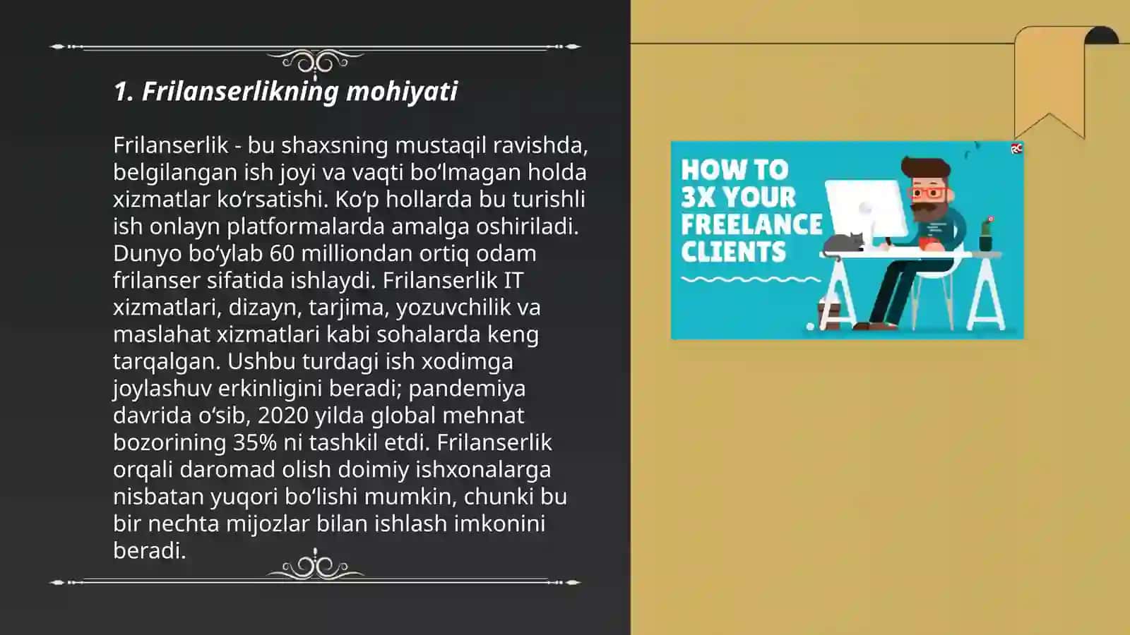 Frilanserlikning mohiyati 3
