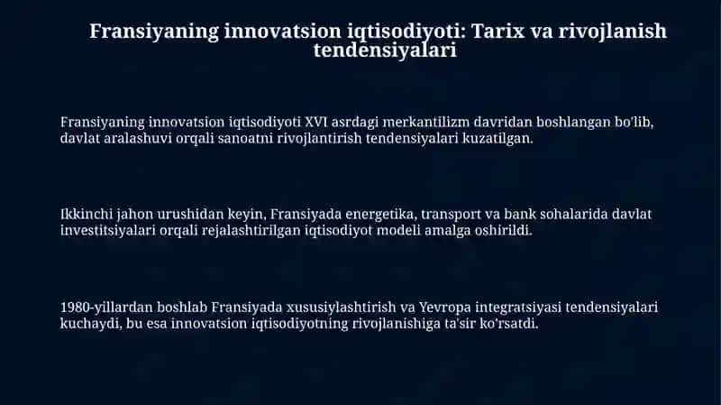 Fransiyaning innovatsion iqtisodiyoti 3