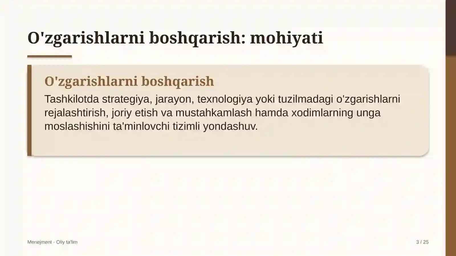 energiya auditi tashkilotlarida o'zgarishlarni boshqarish 5081 3