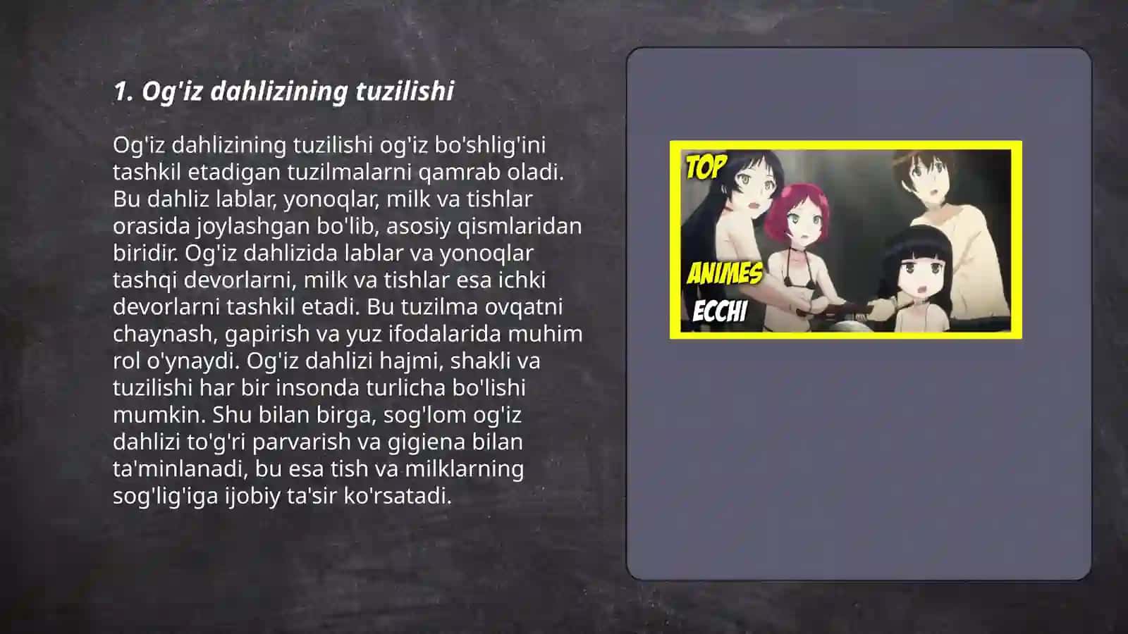 Og'iz dahlizi haqida 3