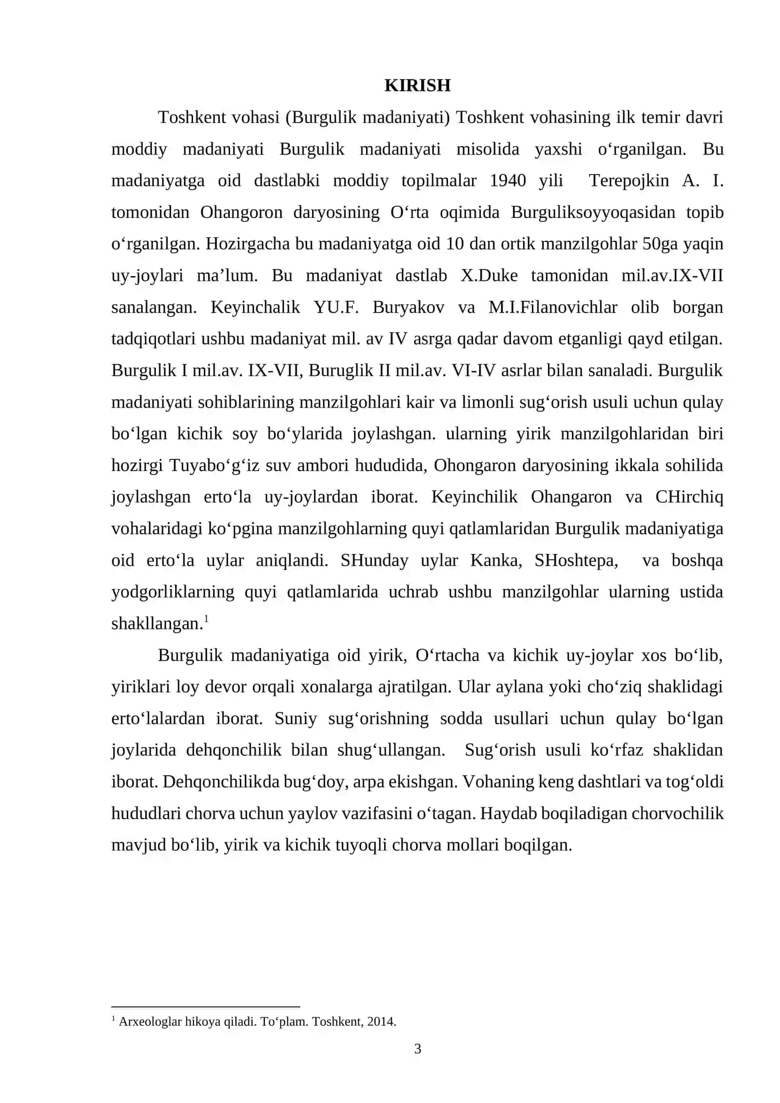 Toshkent vohasida shahar madaniyatining shakllanib, shaharning qad ko‘tarishi 3