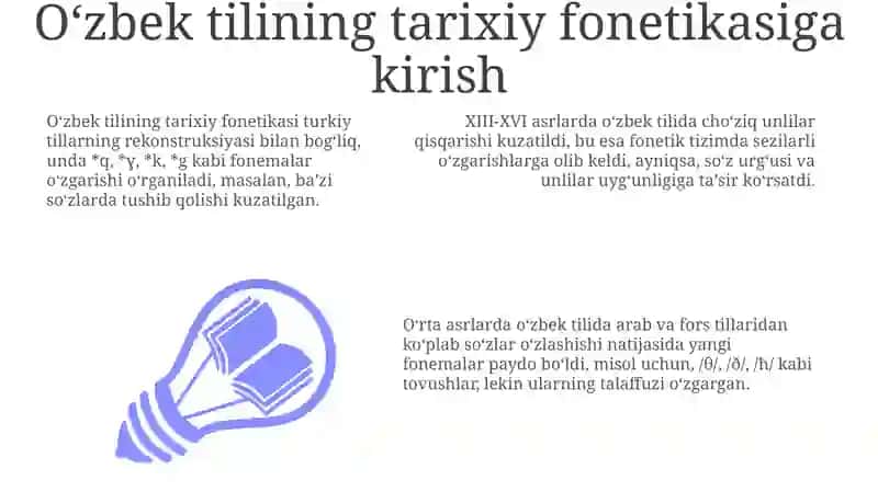 Oʻzbek tilining tarixiy fonetikasi 3