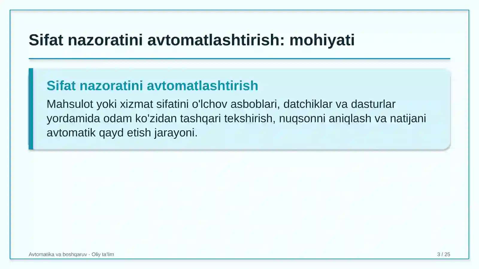 Erkin iqtisodiy zonalarda sifat nazoratini avtomatlashtirish 3