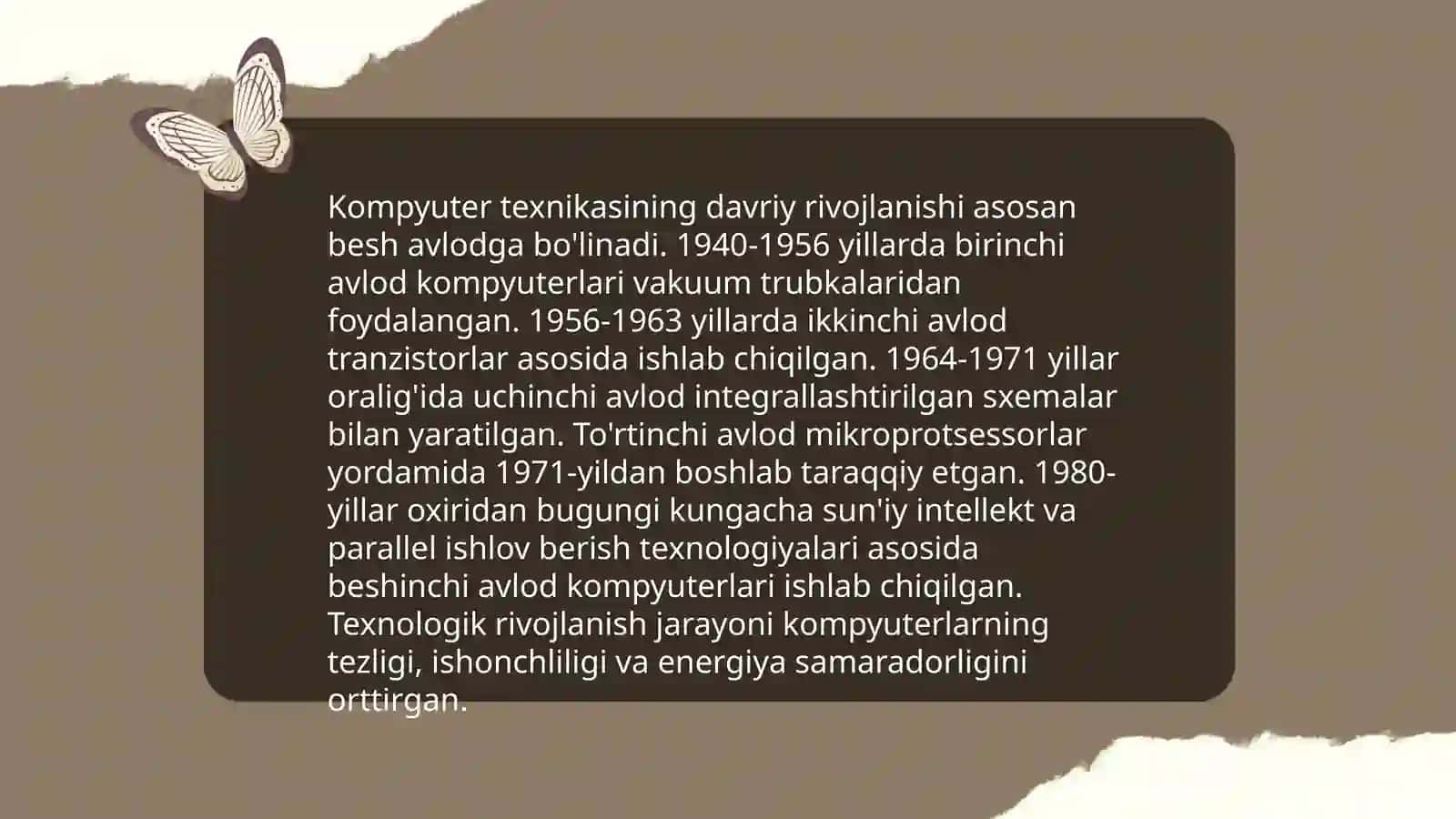 Kompyuter texnikasining rivojlanish tarixi 3