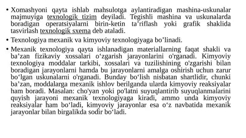 KIRISH. O’ZBEKISTONDA KIMYO SANOATI FANI VA UNING VAZIFALARI. O’ZBEKISTONDA KIMYO SANOATINING ASOSIY TUSHUNCHALARI 3