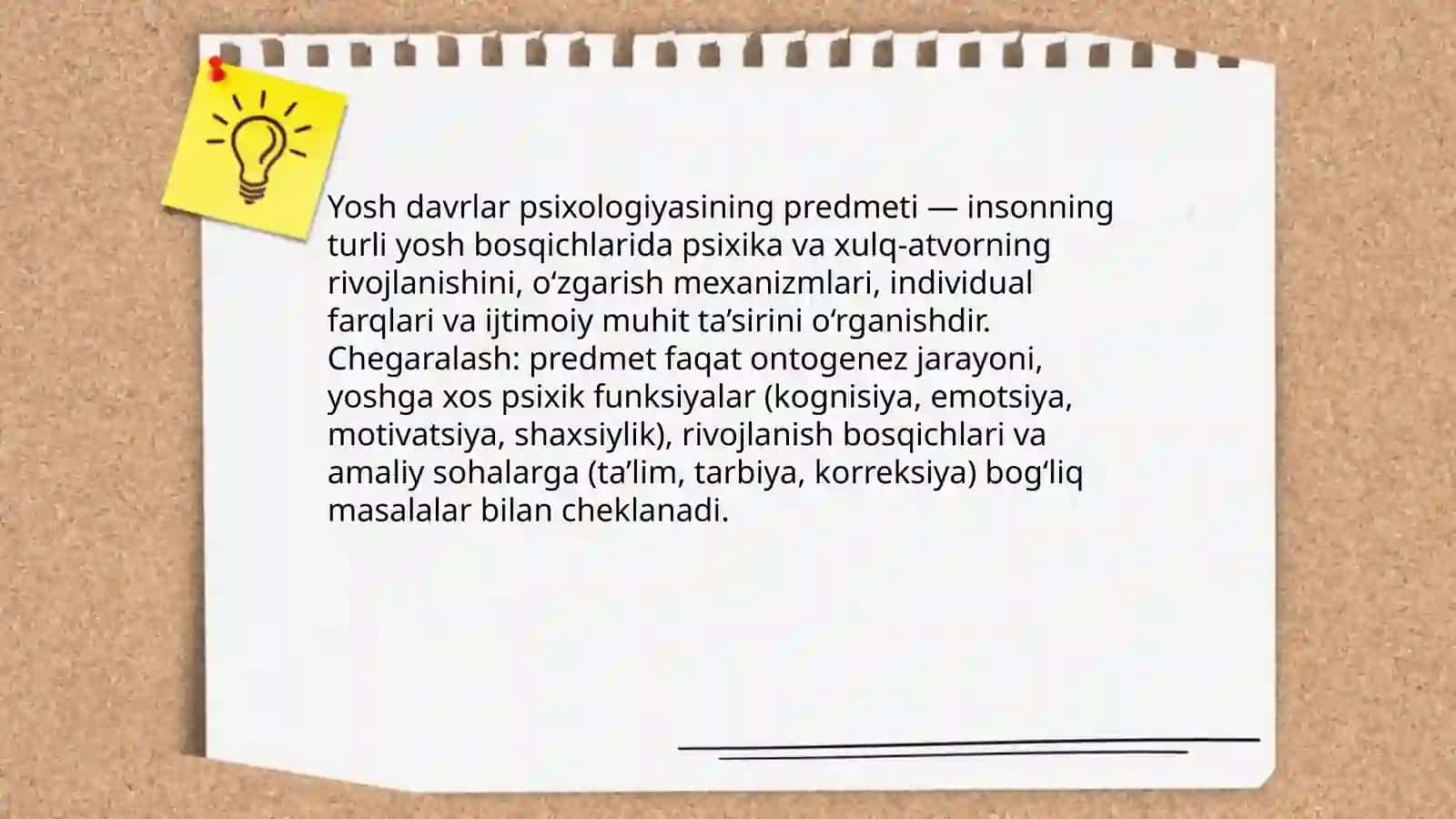 Yosh davrlar psixologiyasi fanining predmeti va vazifalari 3