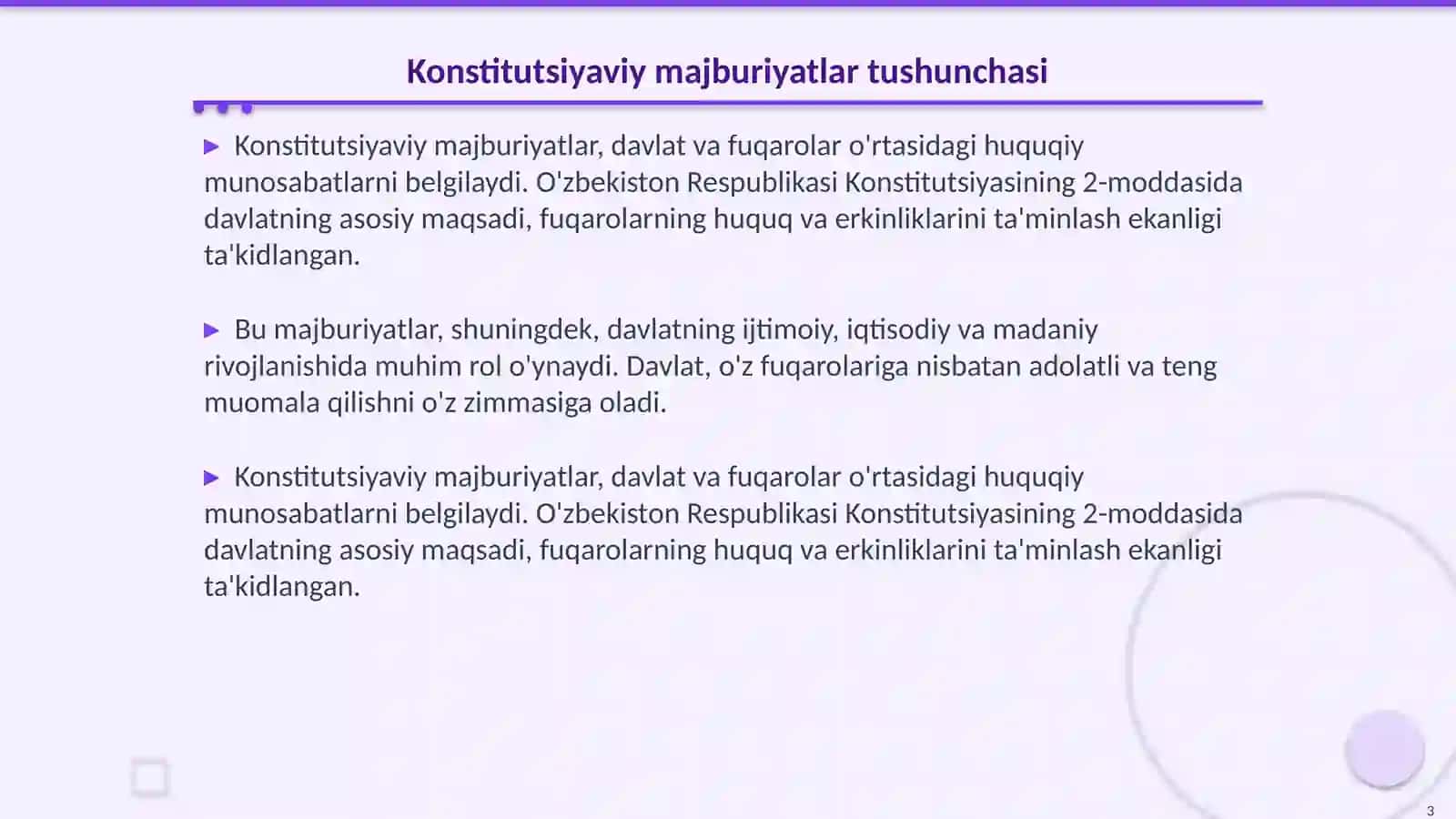 Konstitutsiyada davlat zimmasidagi muhim ijtimoiy majburiyatlar 3