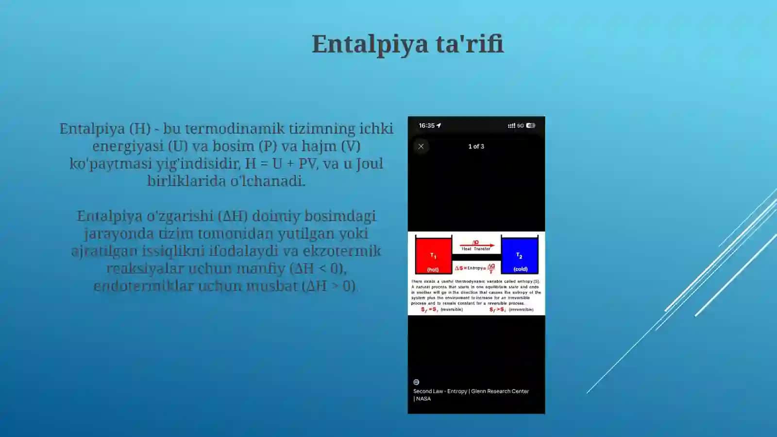 Entalpiya. Entropiya 3