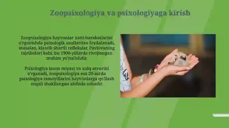 Zoopsixologiya va psixologiyaga kirish 3