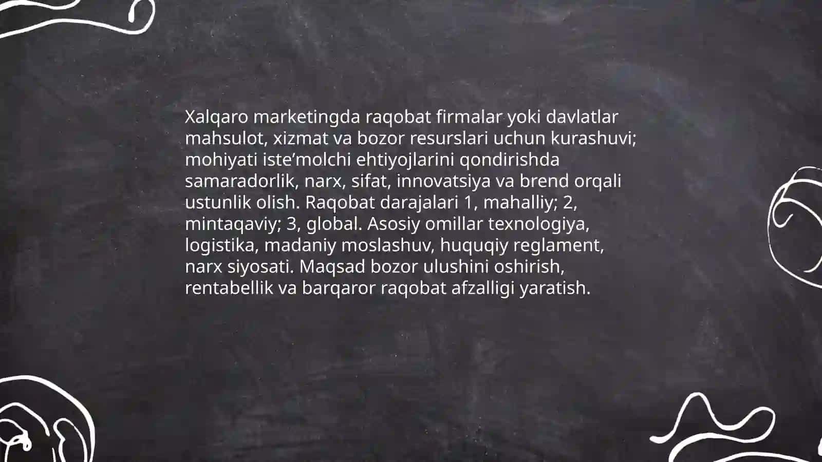 Xalqaro marketingdan raqobat tushunchasi mohiyati 3