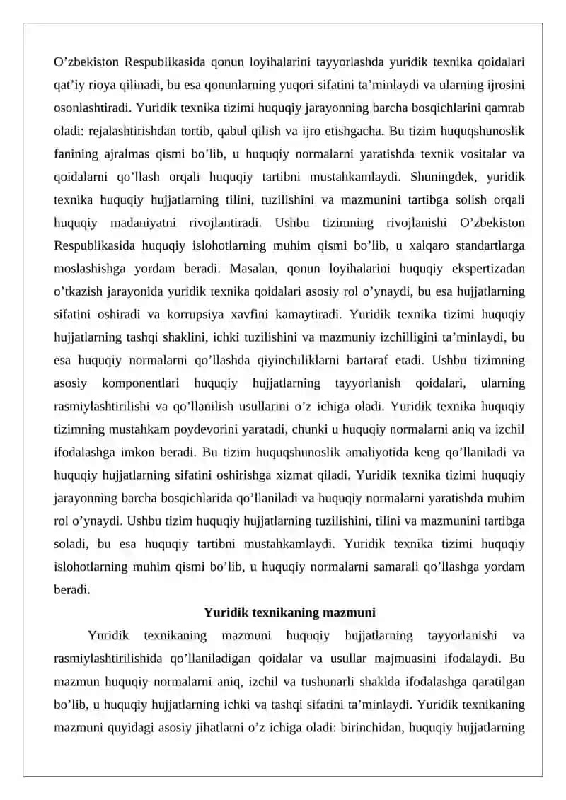 Yuridik texnikaning tartib-taomil qoidalari 3