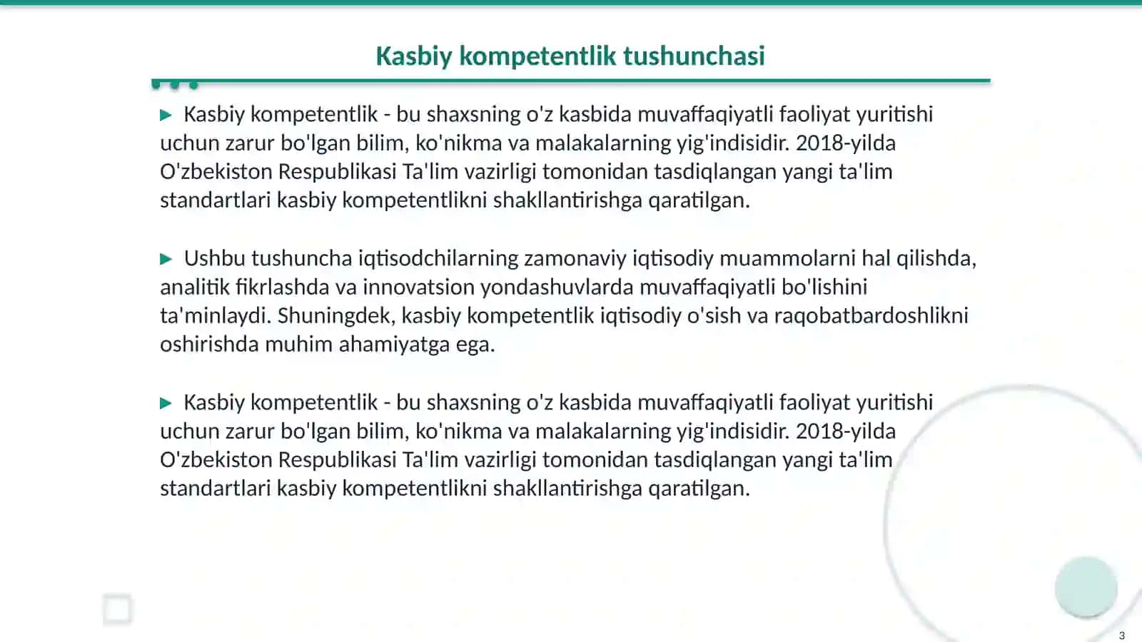 Bo'lajak iqtisodchilarda kasbiy kompetentlikni shakllantirishning oʼziga xos xususiyatlari 3