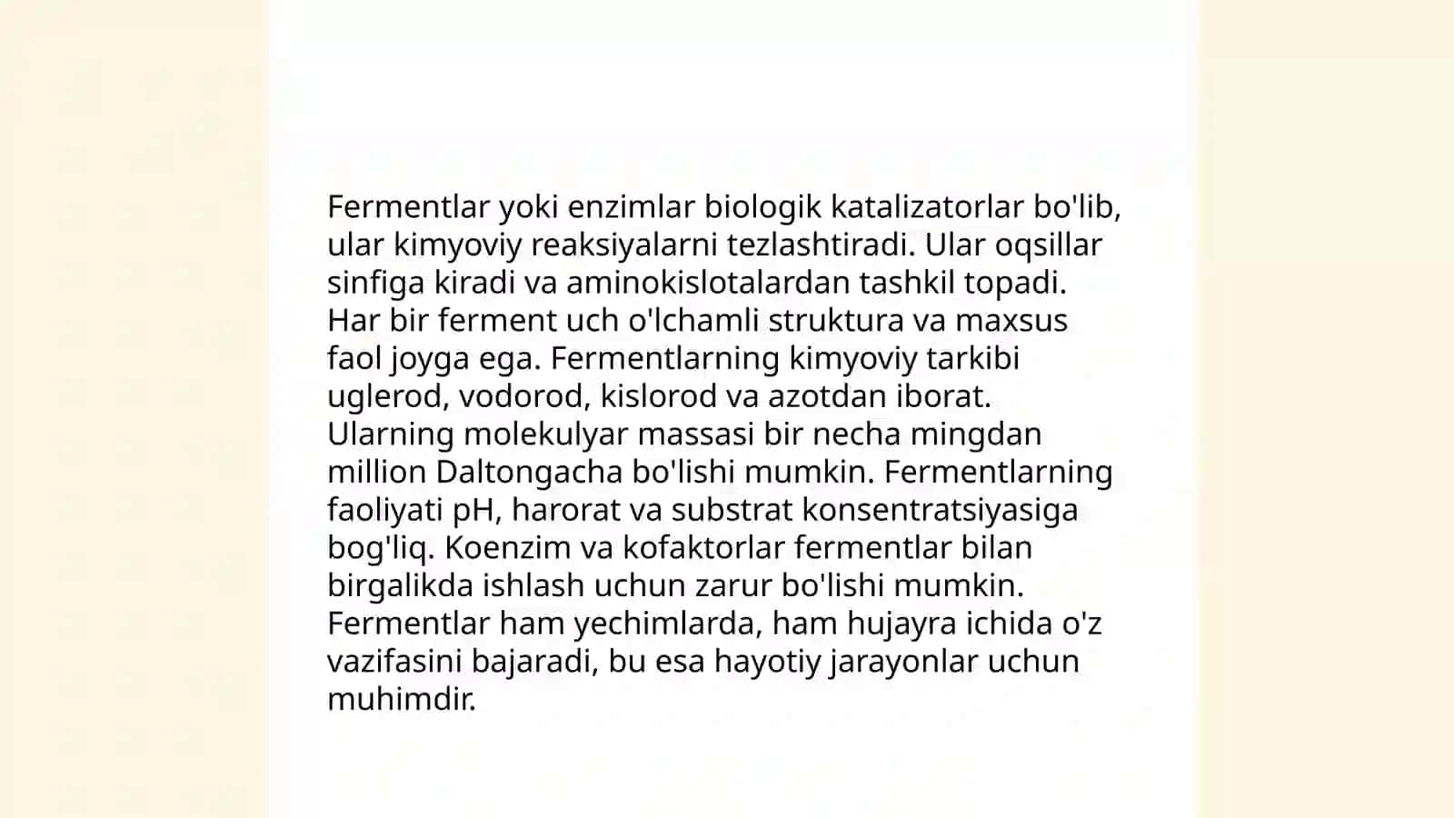 Fermentlarning ta'sir qilish mexanizmi.Mixailis konstantasi Ismatullayeva Mavjuda 3
