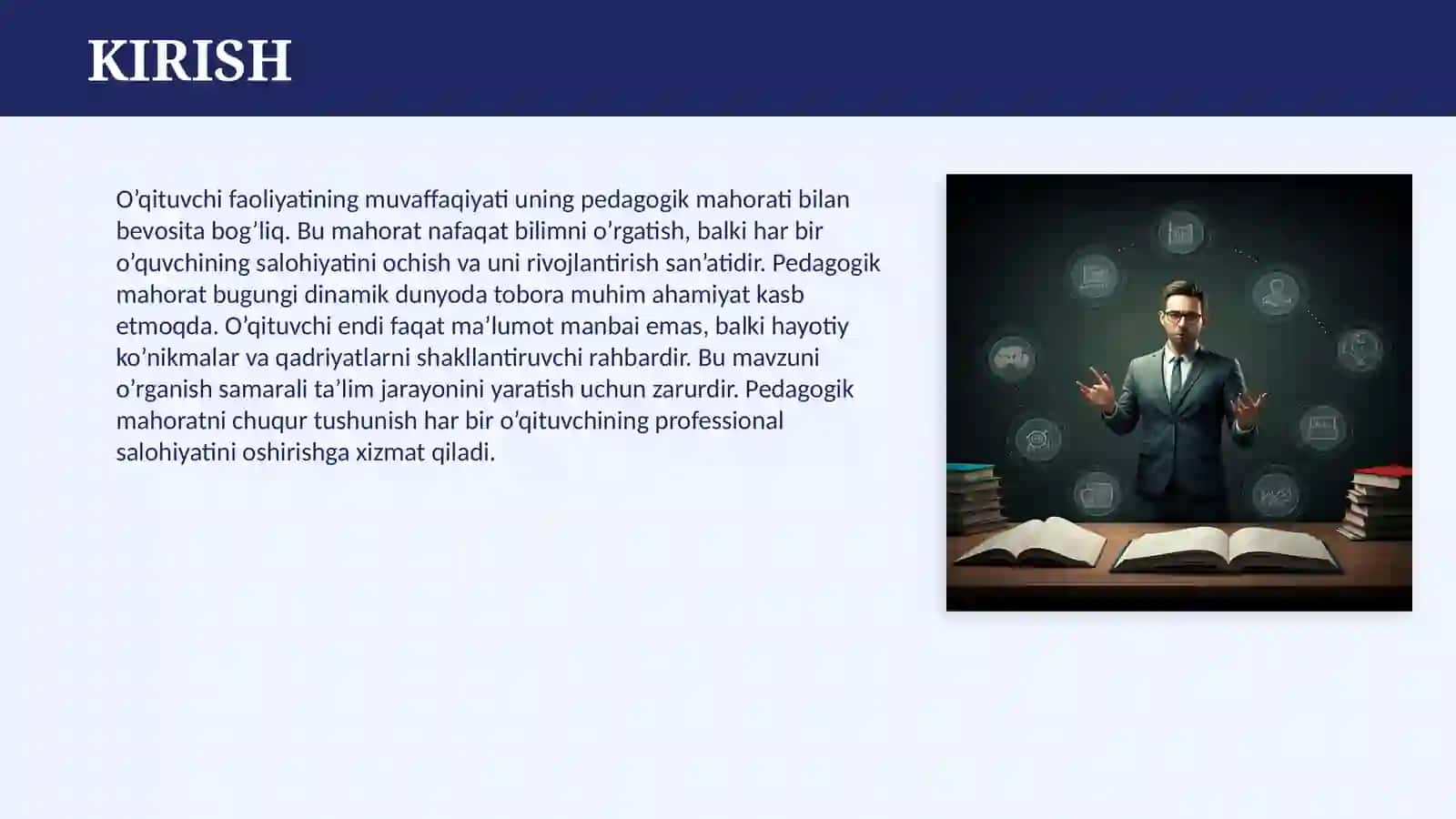 PEDAGOGIK MAHORAT VA UNING O’QITUVCHI FAOLIYATIDA TUTGAN O’RNI 3