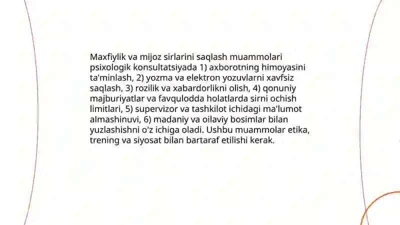 Psixologik konsultatsiyaning maxsus muammolari 3