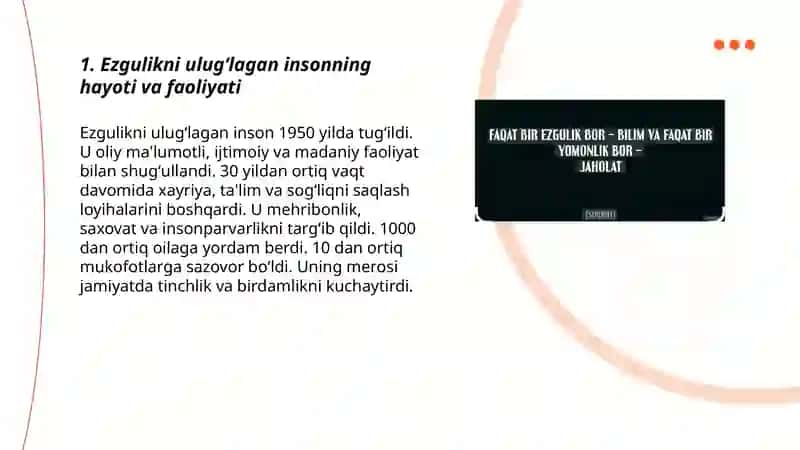Ezgulikni ulugʻlagan inson 3