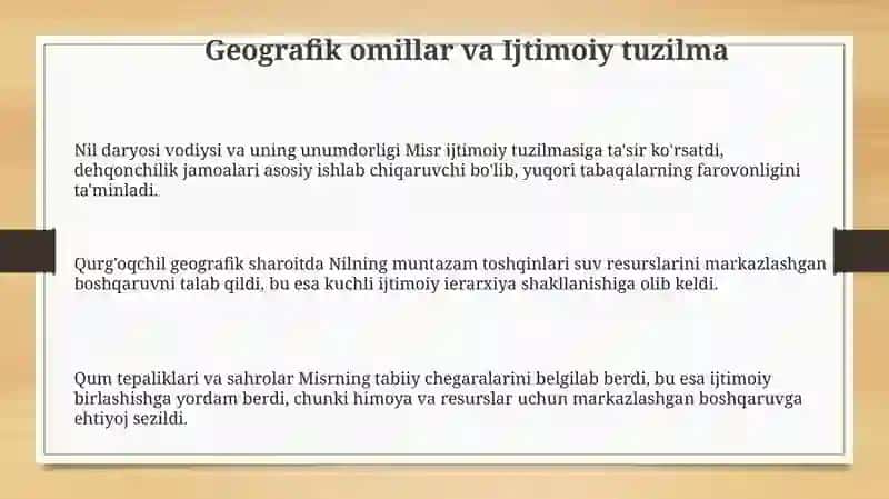 Qadimgi Misr markazlashgani davlatlarning tashkili 3