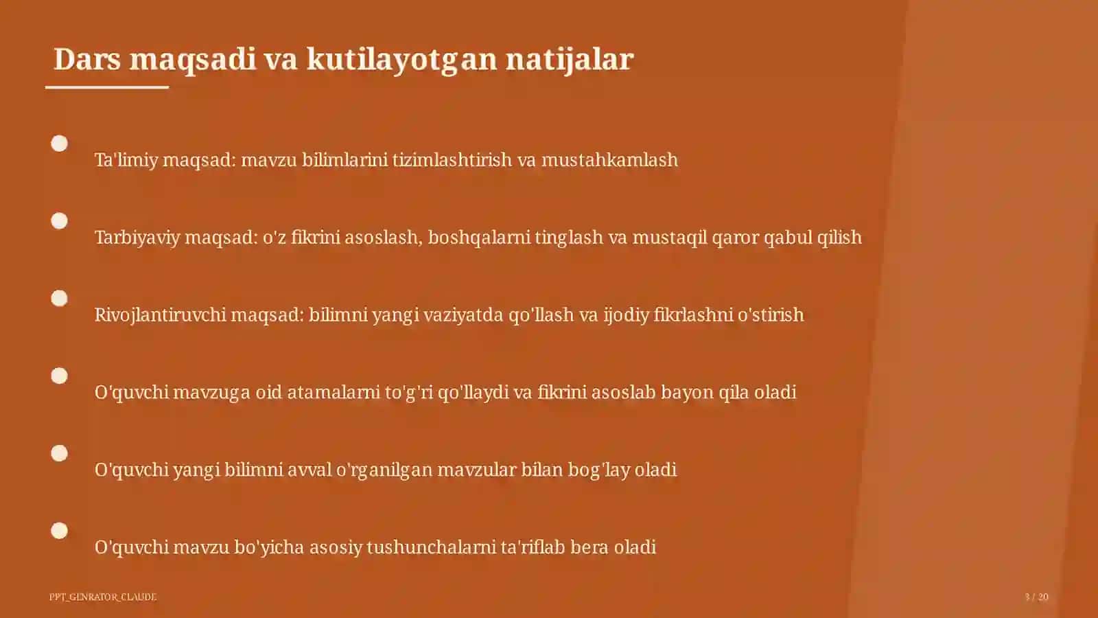 Insho yozish metodikasi: esse va maqola (11-sinf) Ona tili (5– 11) — takrorlash darsi uchun 3