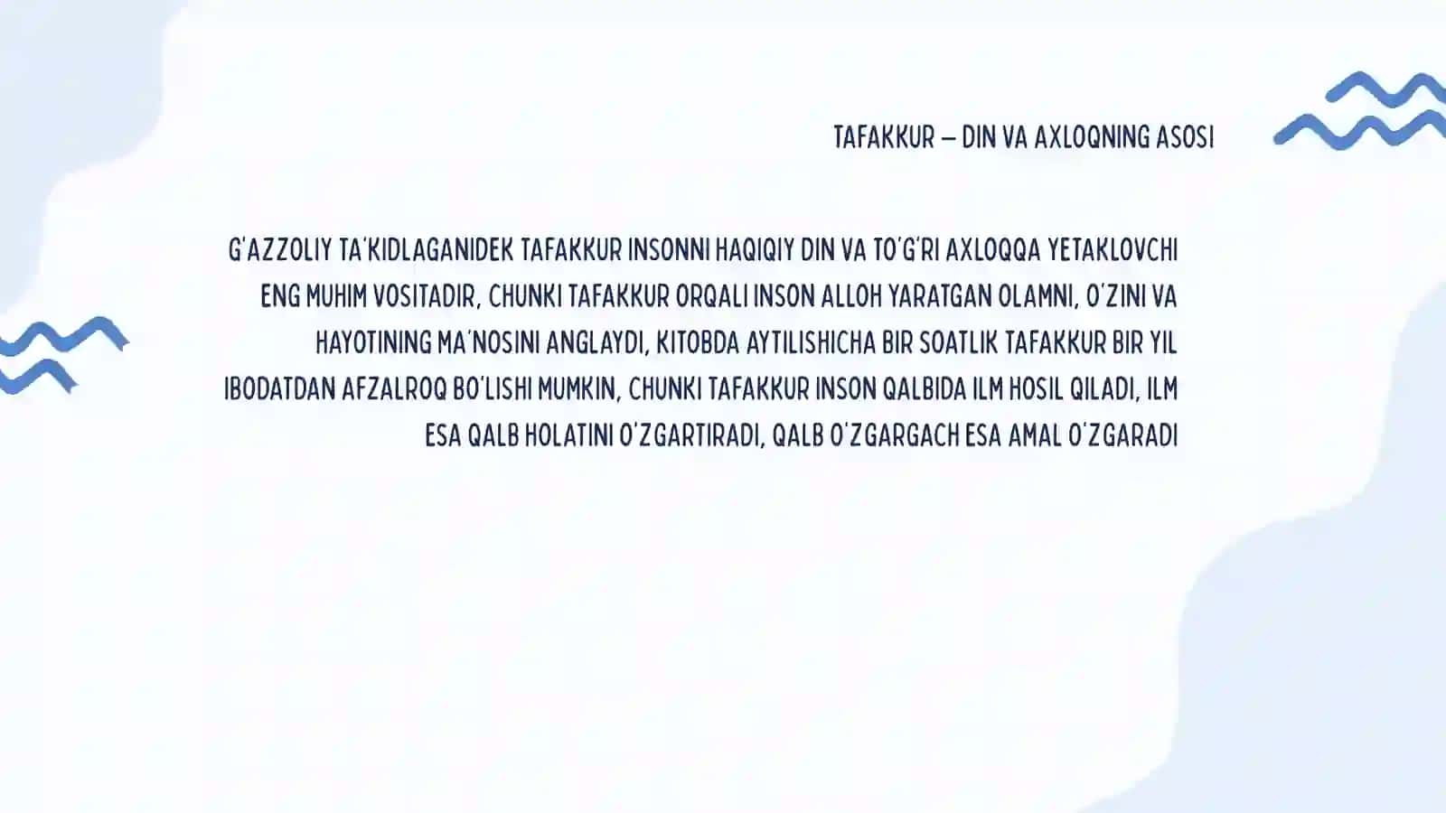 Dinshunoslik fanidan Mustaqil ish 3