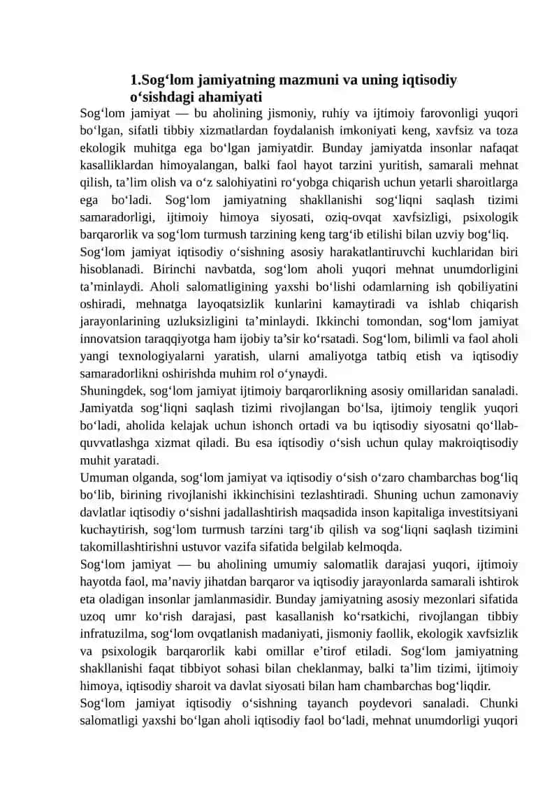SOG'LOM JAMIYaT VA IQTISODIY OSISh O‘RTASIDAGI BOGLIQLIK 3