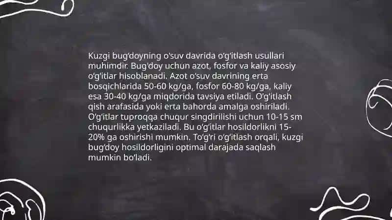 Kuzgi bug‘doy va javdarni o‘g‘itlash 3