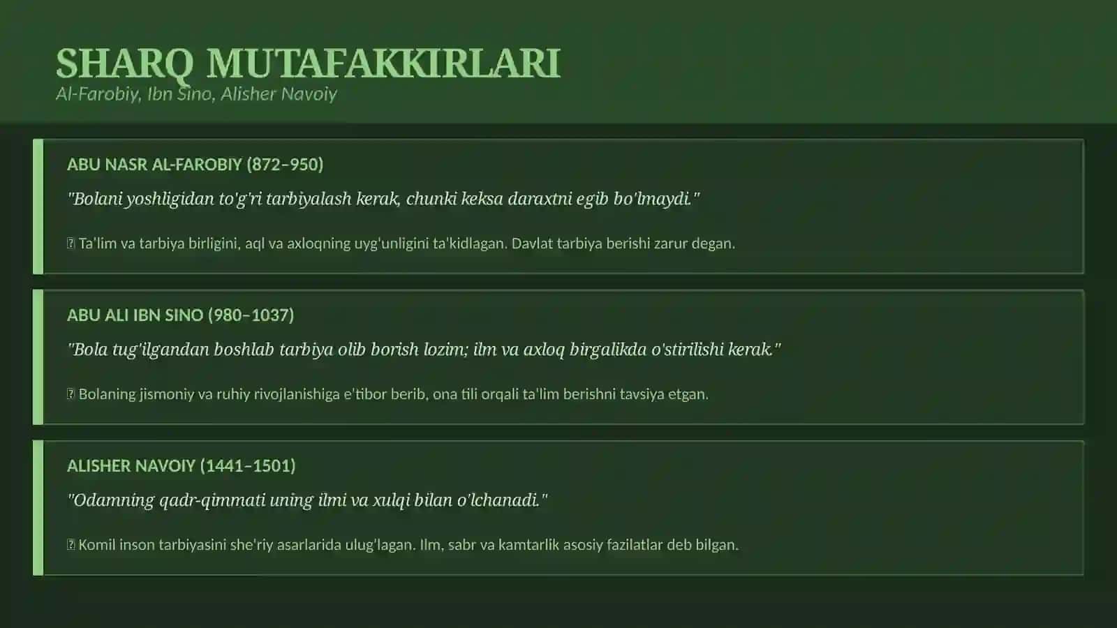 SHAXS TARBIYASIDA MUTAFAKKIRLARNING FIKRI 3