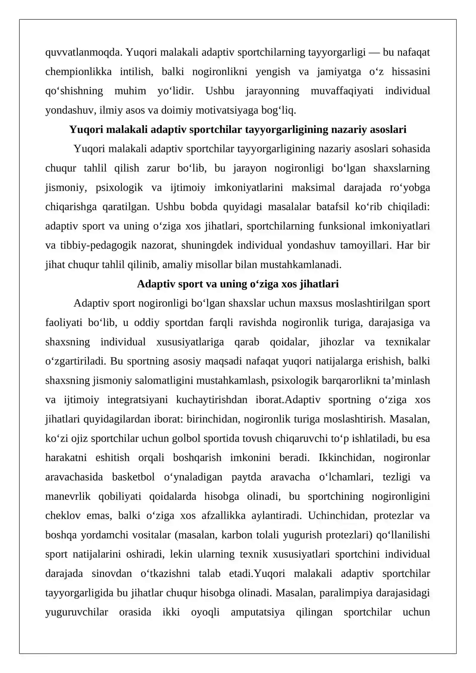Yuqori malakali adaptiv sportchilarni tayyorgarlik xususiyati 3