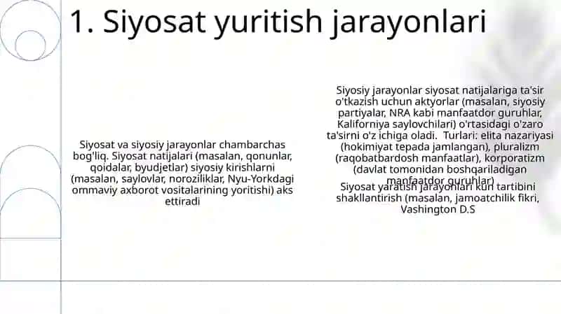 Siyosiy jarayonlar, ularning turlari va xususiyatlari (By Азимова) 3