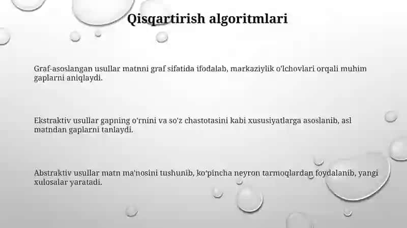 Matnlarni avtomatik qisqartirish 3
