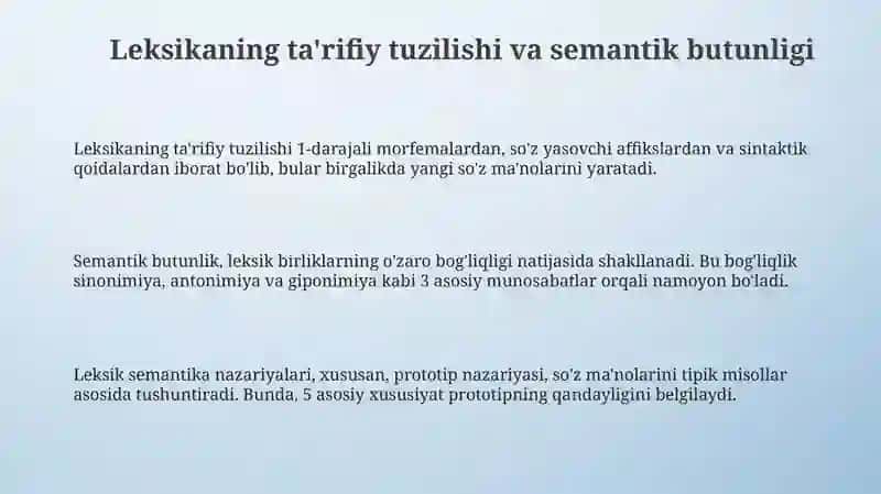 Leksik struktura 3