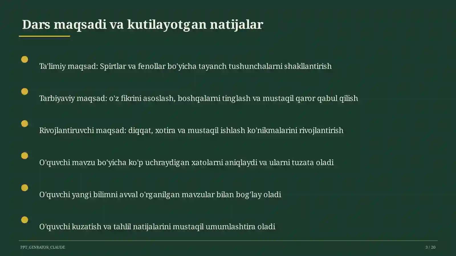 Spirtlar va fenollar (10-sinf) 3