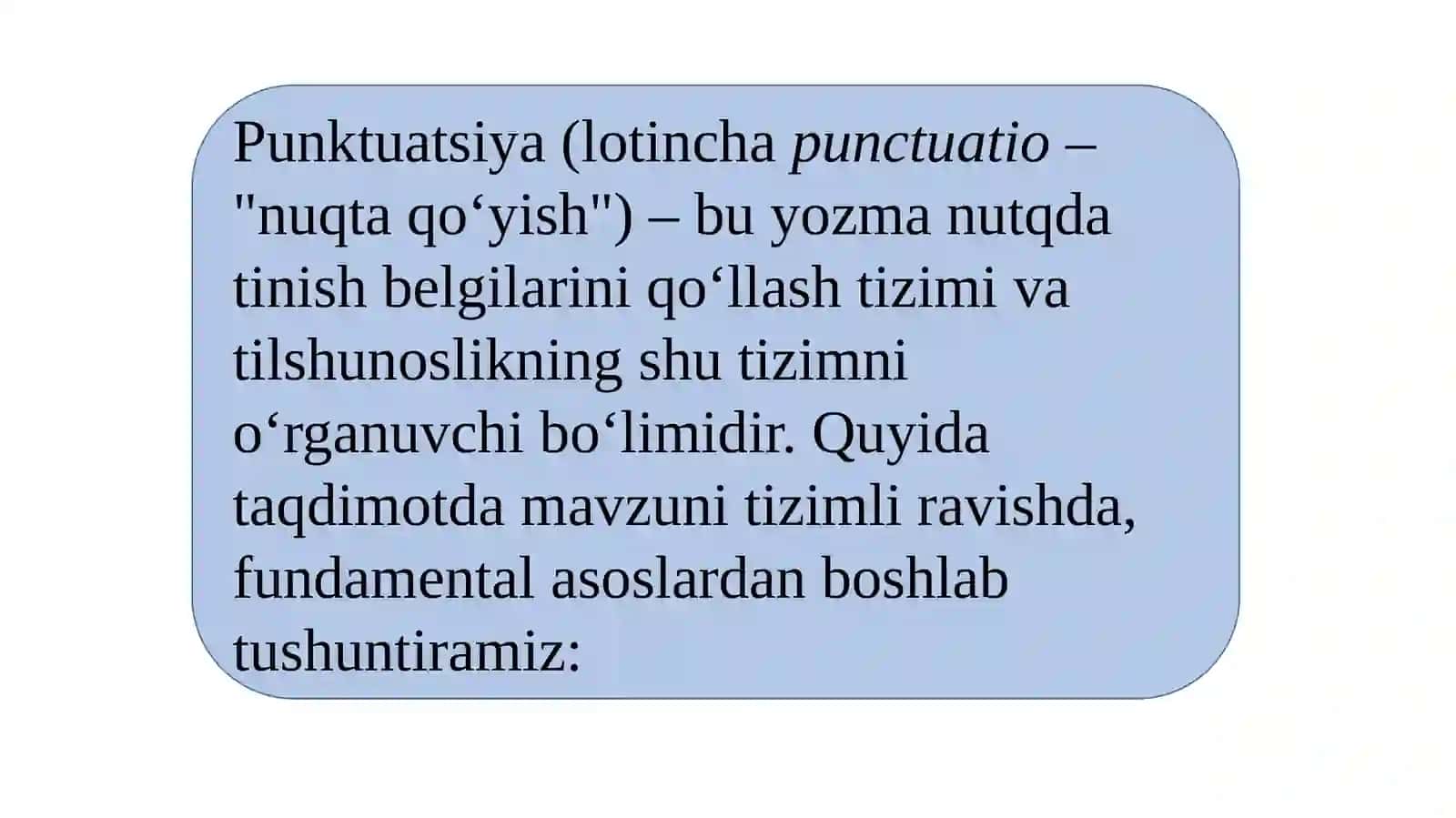Punktuatsiyaning Tili va Muamolari 3