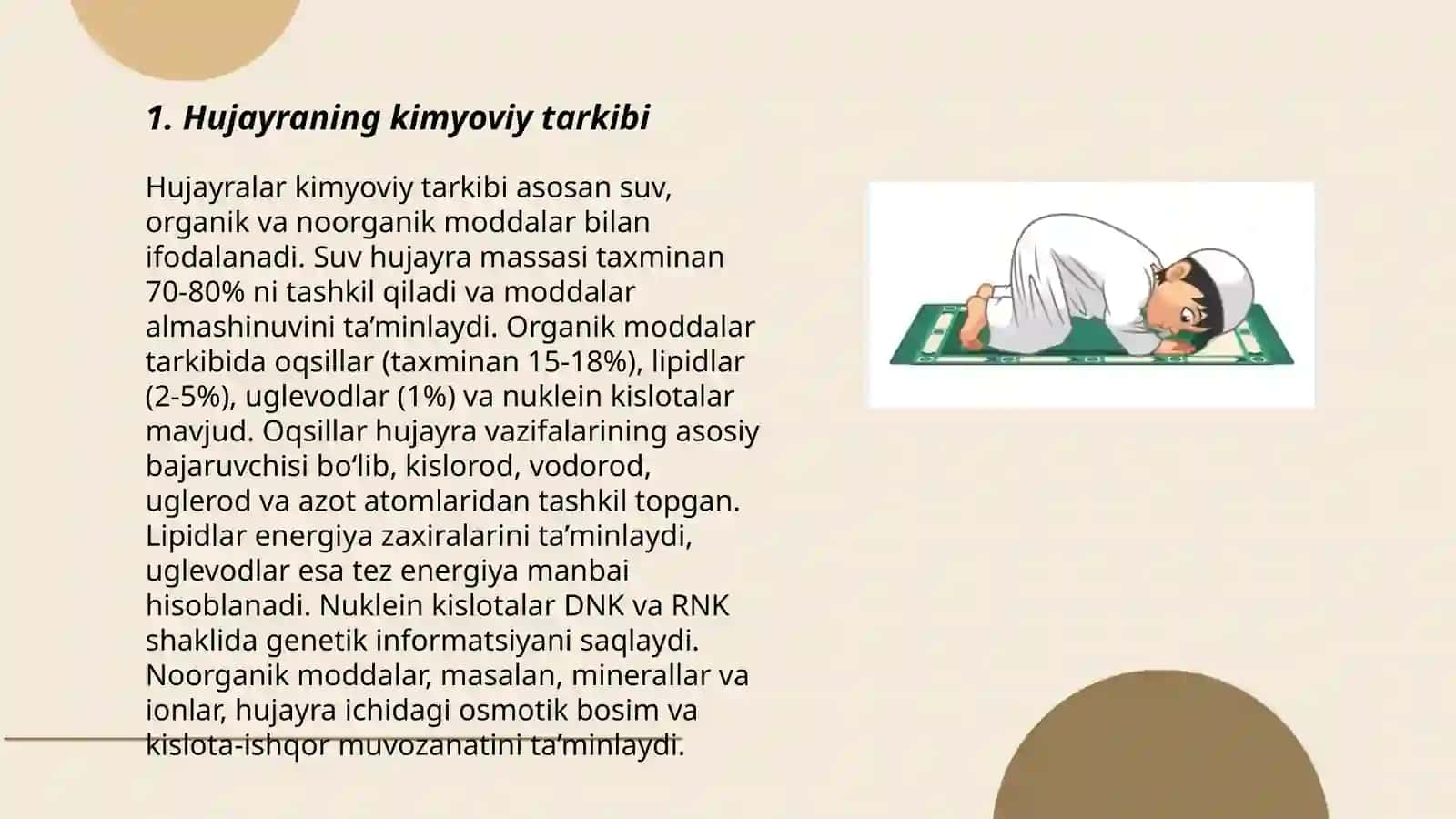 Hujayraning kimyoviy tarkibi 3