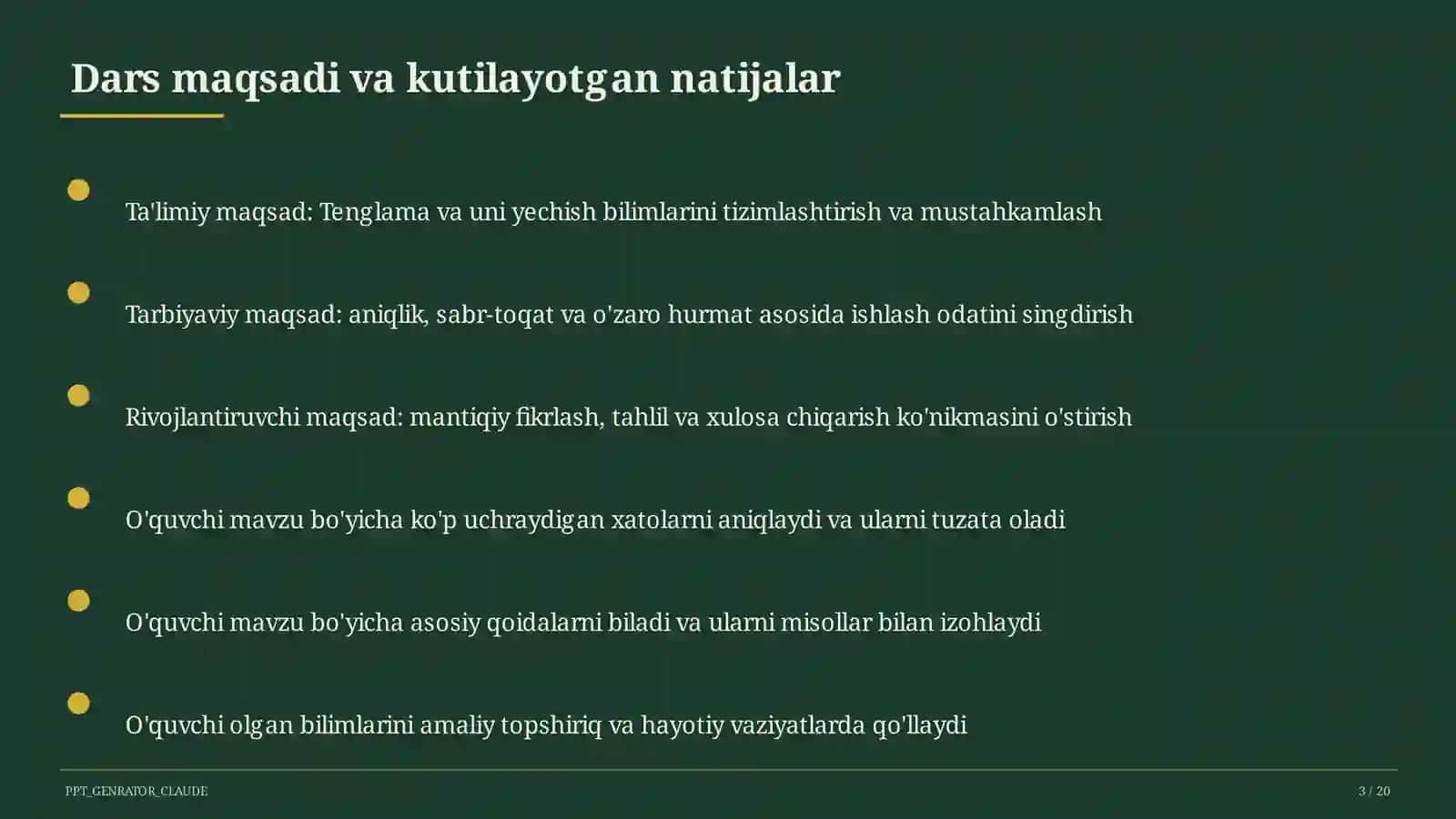 Tenglama va uni yechish (5-sinf) 3
